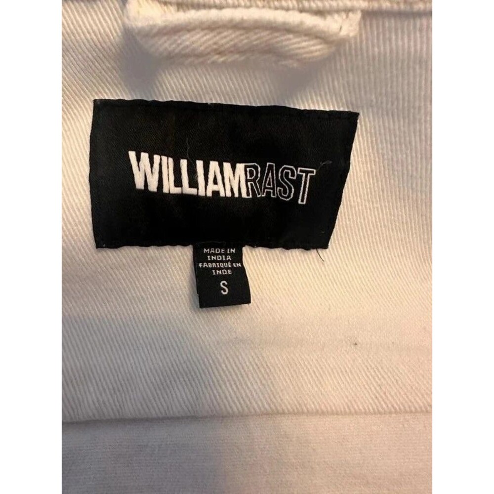 William Rast Distressed White Denim Jacket - Picture 5 of 6